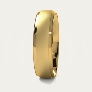 Distinctive Brushed and Polished Yellow Gold Mens Wedding Ring Distinctive Brushed and Polished Yellow Gold Mens Wedding Ring