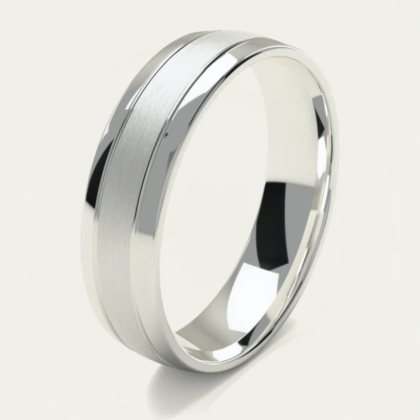 Brilliant Brushed and Polished 925 Sterling Silver Men's Ring Brilliant Brushed and Polished 925 Sterling Silver Men's Ring
