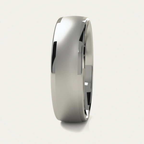 Brushed and Polished Platinum 600 Mens Wedding Ring Brushed and Polished Platinum 600 Mens Wedding Ring