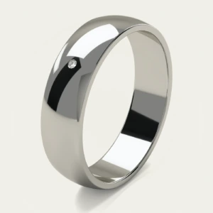 Classic Platinum Diamond Men's Wedding Ring