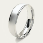Distinctive 925 Sterling Silver Men's Wedding Ring