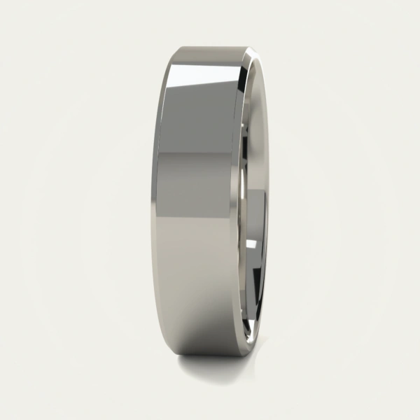 Flat Polished Platinum 600 Mens Wedding Ring Flat Polished Platinum 600 Mens Wedding Ring