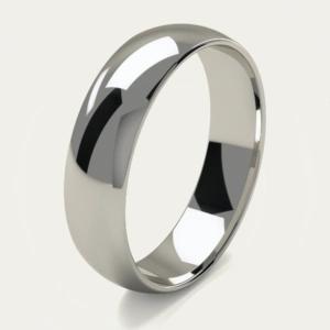 High Polished Platinum 600 Mens Wedding Ring