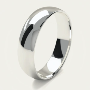 High Polished 925 Sterling Silver Mens Wedding Ring