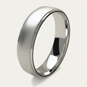 Brushed Satin Platinum 600 Mens Wedding Ring