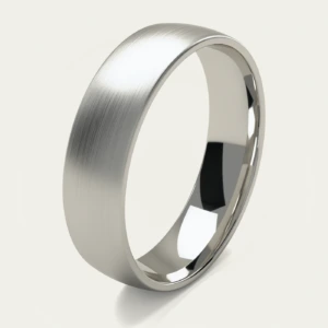 Classic Brushed Platinum Men's Wedding Band