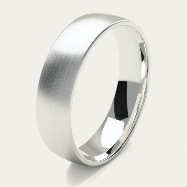 Classic Brushed 925 Sterling Silver Men's Wedding Band Classic Brushed 925 Sterling Silver Men's Wedding Band