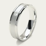 925 Sterling Silver Men's Diamond Ring