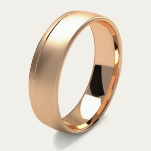 Brushed Rose Gold Wedding Band