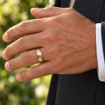 Brushed Rose Gold Wedding Band