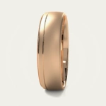 Brushed Rose Gold Wedding Band