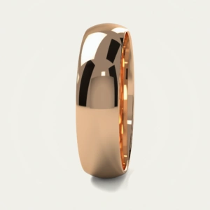 The Classic Polished Rose Gold Domed Mens Wedding Ring The Classic Polished Rose Gold Domed Mens Wedding Ring