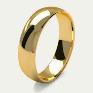 Brilliant Polished Yellow Gold Men's Wedding Ring