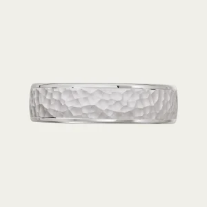 4042-Hammered-Platinum-White-Gold-Silver-Mens-Wedding-Band-3 Hammered-Platinum-White-Gold-Silver-Mens-Wedding-Band