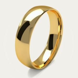 Polished Yellow Gold Men's Wedding Ring