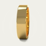 The Bevelled-Edge Flat Polished Mens Wedding Ring