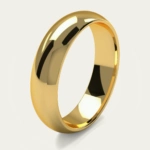 The Heirloom Heavy Domed Polished Mens Wedding Ring