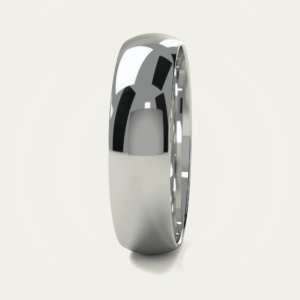 The Plain Polished White Gold Domed Mens Wedding Ring The Plain Polished White Gold Domed Mens Wedding Ring